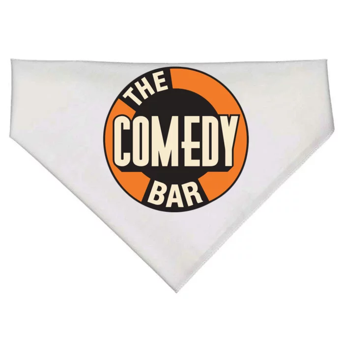 Sam Ramsdell Wearing The Comedy Bar USA-Made Doggie Bandana