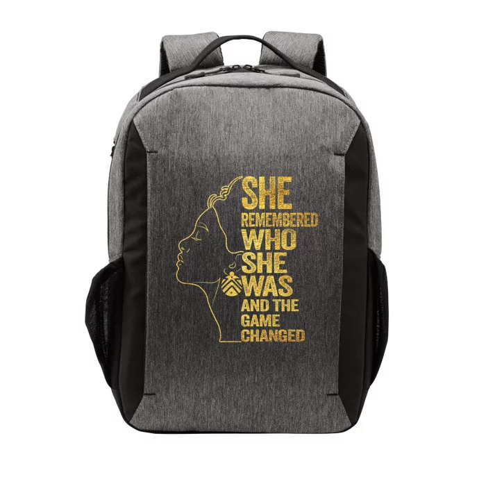 She Remembered Who She Was And The Game Changed Cute Gift Vector Backpack