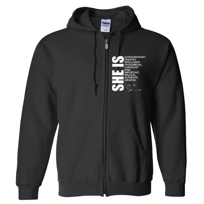 She Remembered Who She Was And The Game Changed Women Girls Full Zip Hoodie