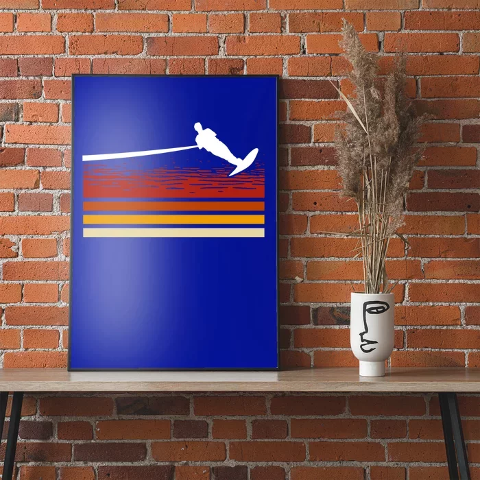 Ski Rope Water Skiing Retro Wave Lover Beachsports Gift Poster