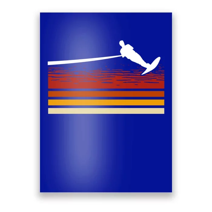 Ski Rope Water Skiing Retro Wave Lover Beachsports Gift Poster