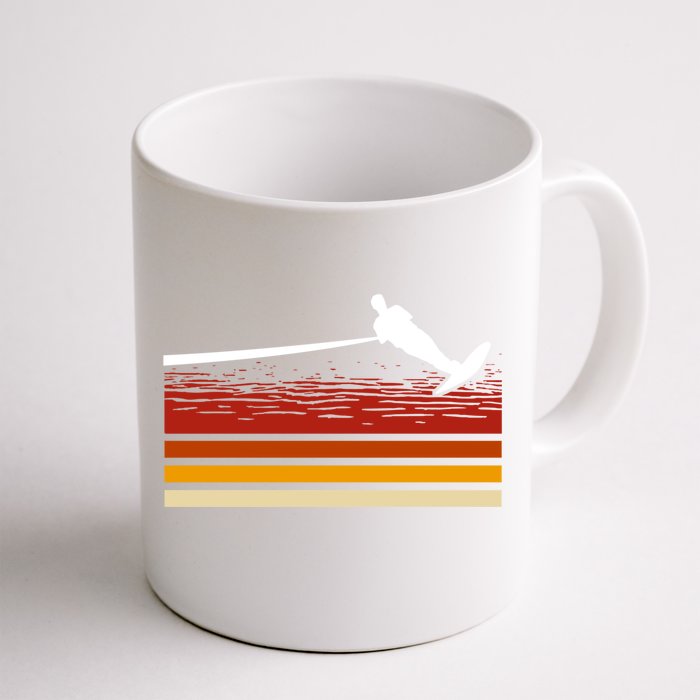 Ski Rope Water Skiing Retro Wave Lover Beachsports Gift Front & Back Coffee Mug