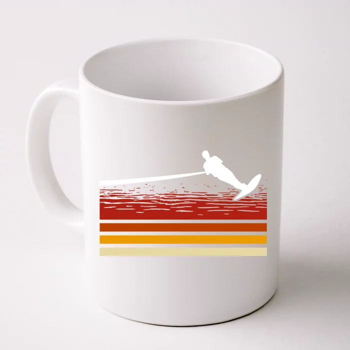 Ski Rope Water Skiing Retro Wave Lover Beachsports Gift Front & Back Coffee Mug