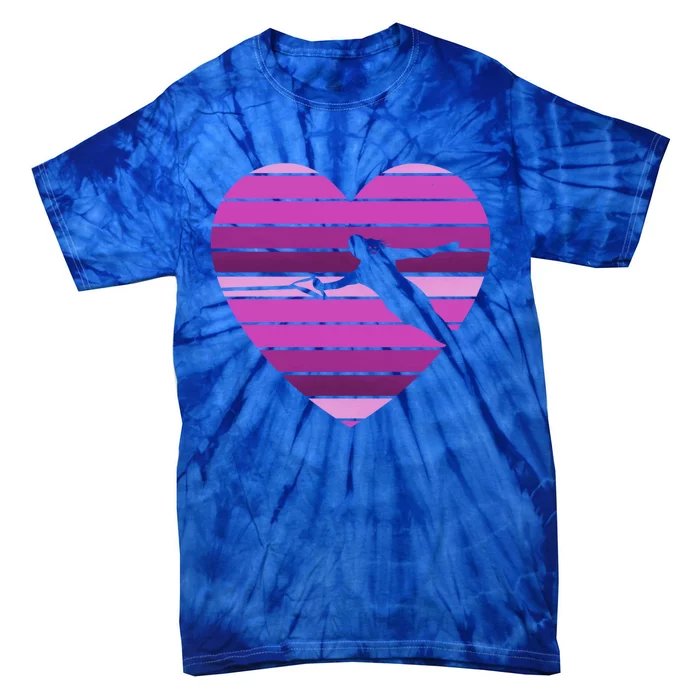 Ski Rope Wave Water Skiing Vintage Heart Sports Gift Tie-Dye T-Shirt