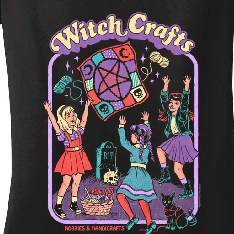 Steven Rhodes Witch Crafts Hobbies & Handicrafts Dark Humor Women's V-Neck T-Shirt