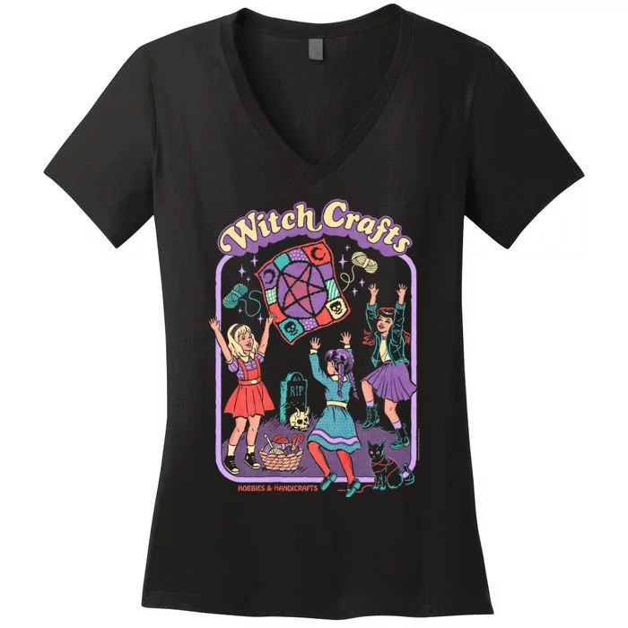 Steven Rhodes Witch Crafts Hobbies & Handicrafts Dark Humor Women's V-Neck T-Shirt