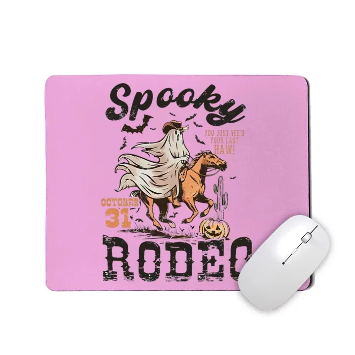 Spooky Rodeo Western Halloween Cow Country Halloween Mousepad