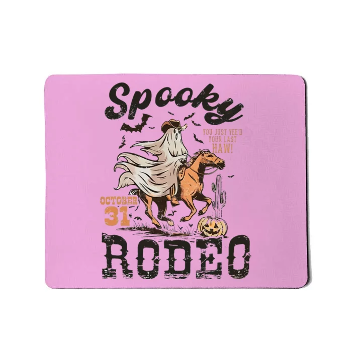 Spooky Rodeo Western Halloween Cow Country Halloween Mousepad