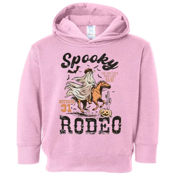 Spooky Rodeo Western Halloween Cow Country Halloween Toddler Hoodie