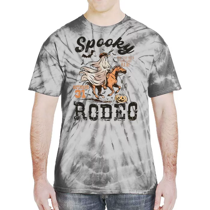 Spooky Rodeo Western Halloween Cow Country Halloween Tie-Dye T-Shirt