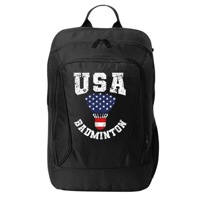 Shuttlecock Red White Blue Patriotic Usa Badminton City Backpack