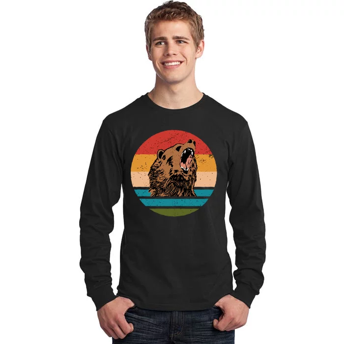 Sunset Retro Wild Bear Tall Long Sleeve T-Shirt