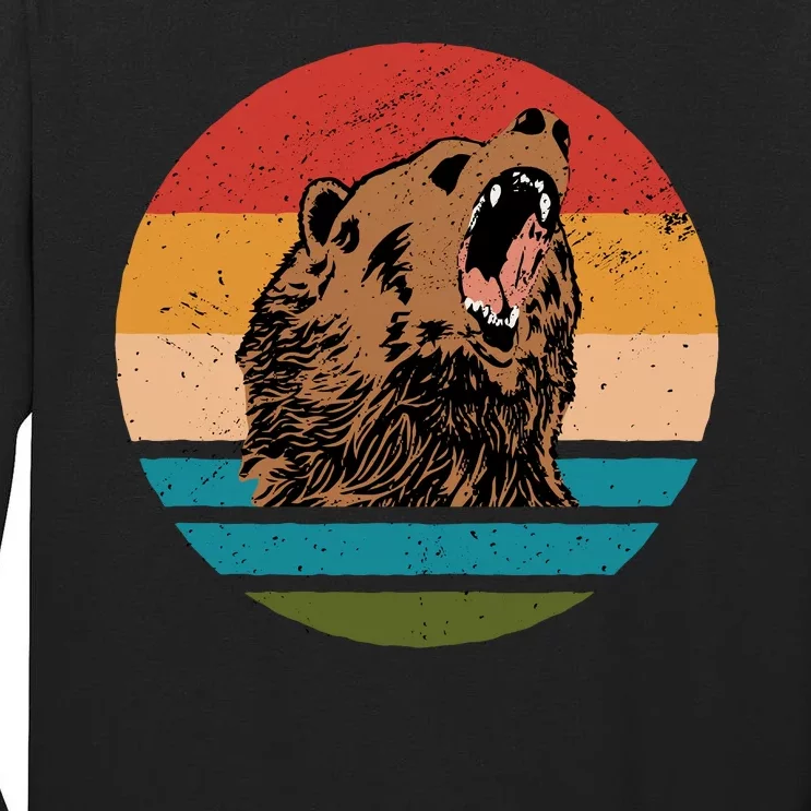 Sunset Retro Wild Bear Tall Long Sleeve T-Shirt