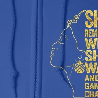 She Remembered Who She Was And The Game Changed Great Gift Full Zip Hoodie