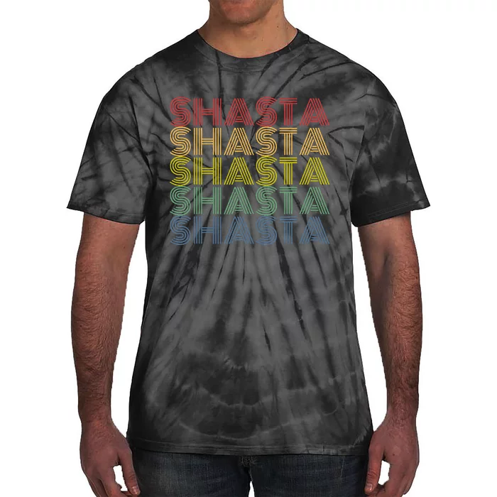 Shasta Retro Wordmark Pattern Tie-Dye T-Shirt