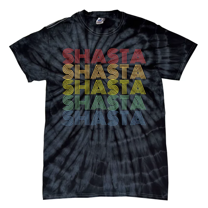 Shasta Retro Wordmark Pattern Tie-Dye T-Shirt