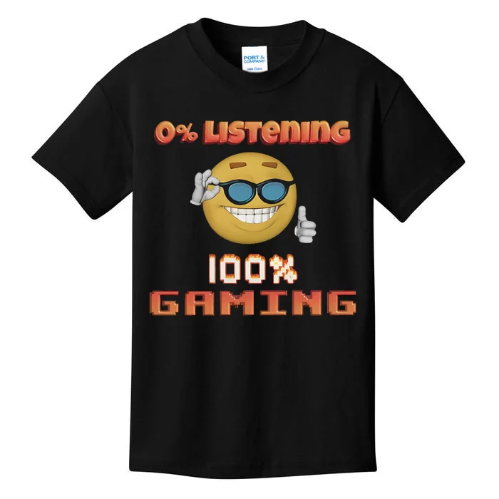 Snazzy Seagull 0 Listening 100 Gaming Kids T-Shirt