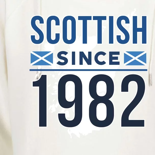 Scottish Since 1982 Scotland Flag Birthday Gift Womens Funnel Neck Pullover Hood