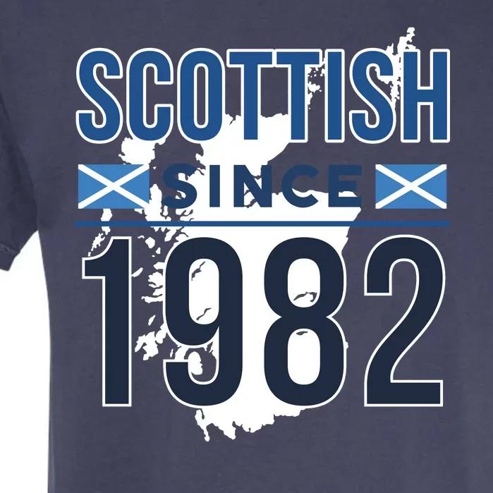 Scottish Since 1982 Scotland Flag Birthday Gift Garment-Dyed Heavyweight T-Shirt