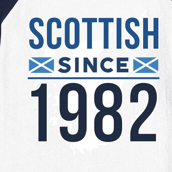 Scottish Since 1982 Scotland Flag Birthday Gift Baseball Sleeve Shirt