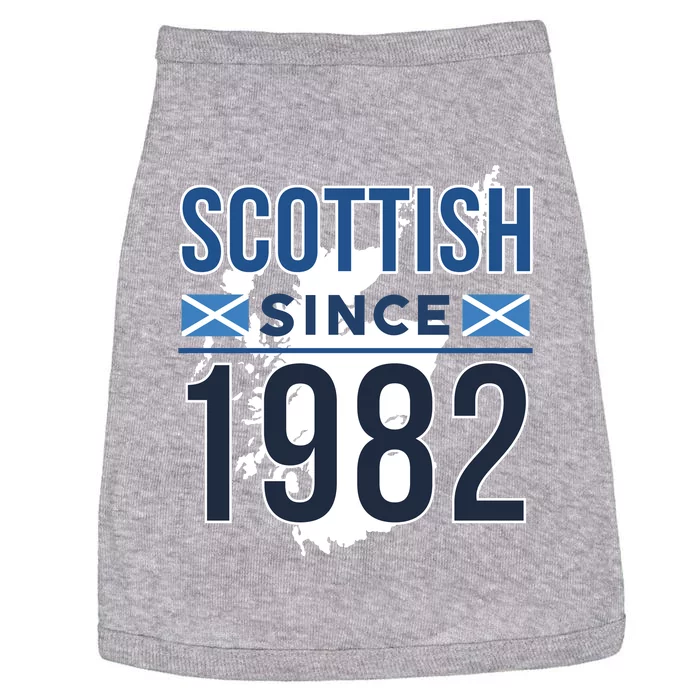 Scottish Since 1982 Scotland Flag Birthday Gift Doggie Tank