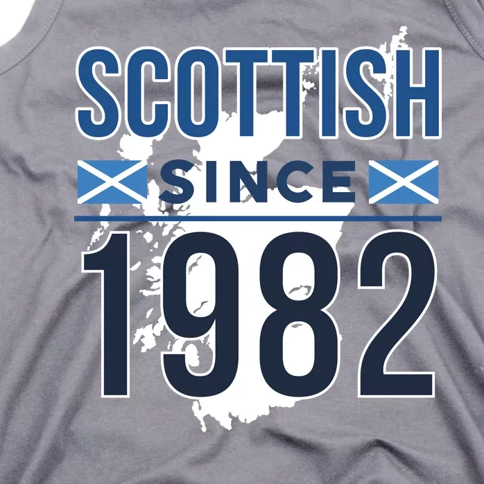 Scottish Since 1982 Scotland Flag Birthday Gift Tank Top