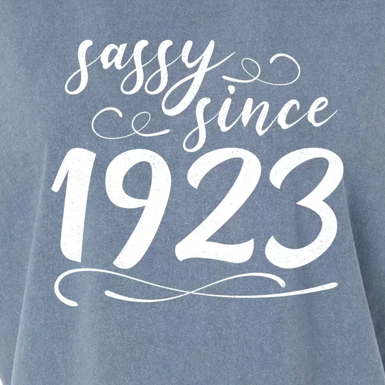 Sassy Since 1923 Birthday 100th Birthday Garment-Dyed Women's Muscle Tee