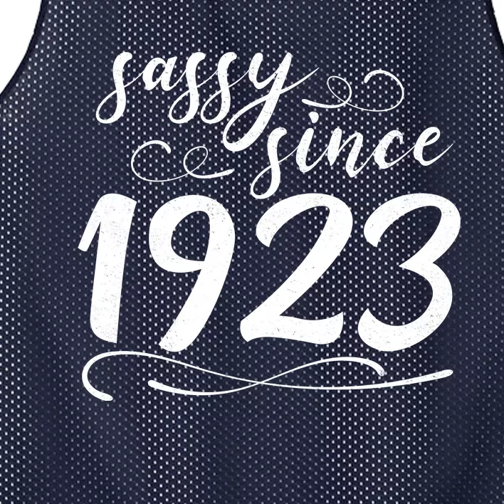 Sassy Since 1923 Birthday 100th Birthday Mesh Reversible Basketball Jersey Tank