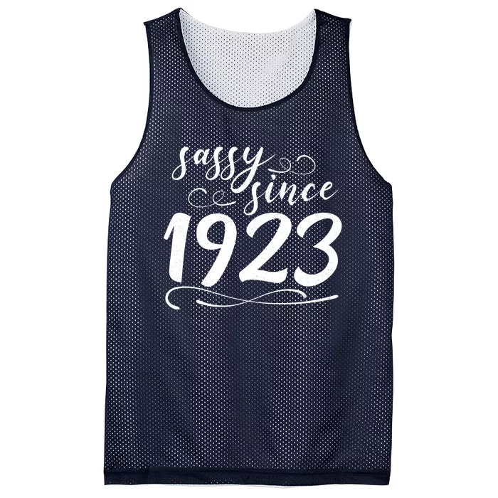 Sassy Since 1923 Birthday 100th Birthday Mesh Reversible Basketball Jersey Tank