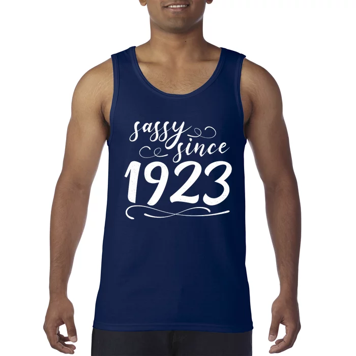 Sassy Since 1923 Birthday 100th Birthday Tank Top