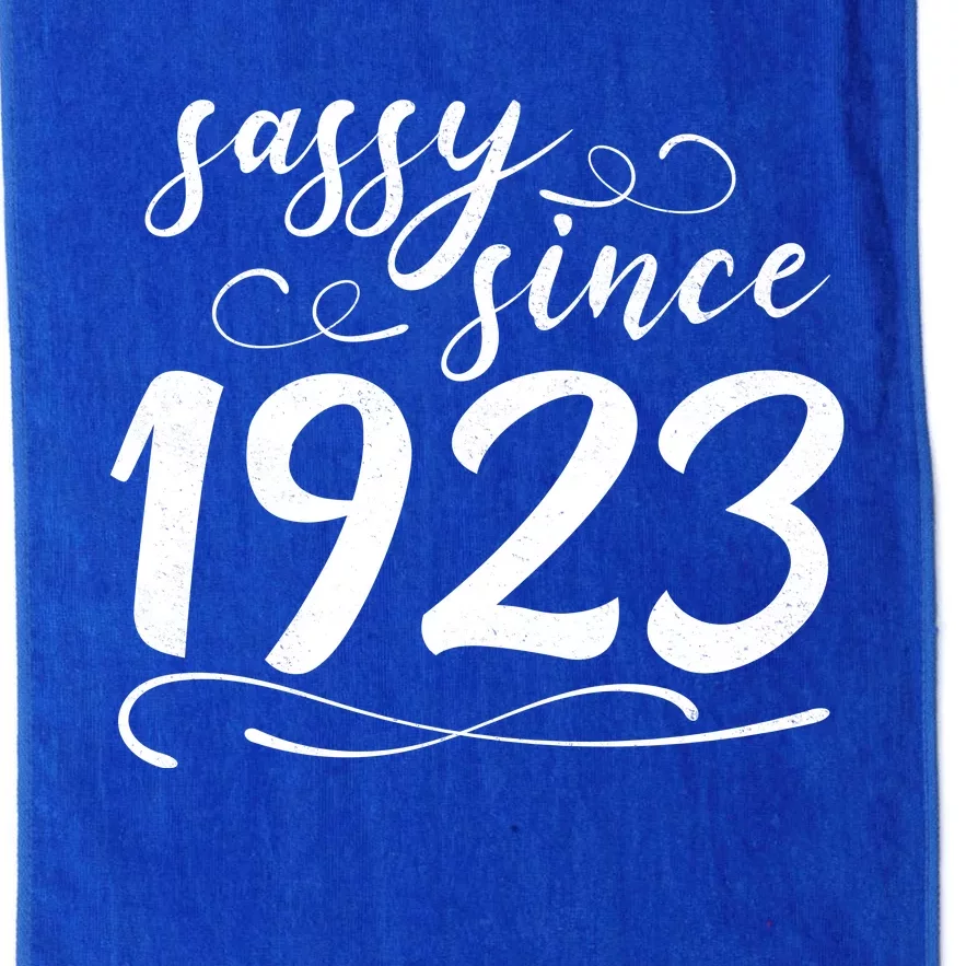 Sassy Since 1923 Birthday 100th Birthday Platinum Collection Golf Towel