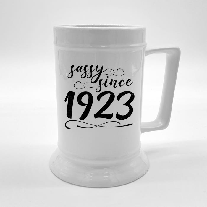 Sassy Since 1923 Birthday 100th Birthday Front & Back Beer Stein