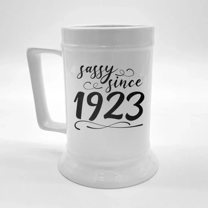 Sassy Since 1923 Birthday 100th Birthday Front & Back Beer Stein