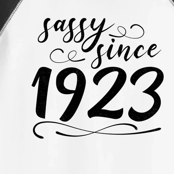 Sassy Since 1923 Birthday 100th Birthday Toddler Fine Jersey T-Shirt