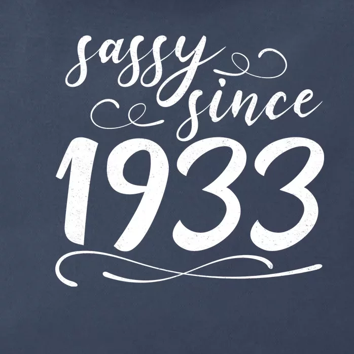 Sassy Since 1933 Birthday 90th Birthday Zip Tote Bag