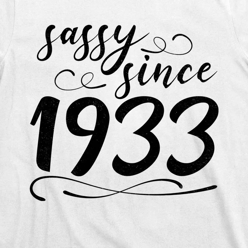 Sassy Since 1933 Birthday 90th Birthday T-Shirt