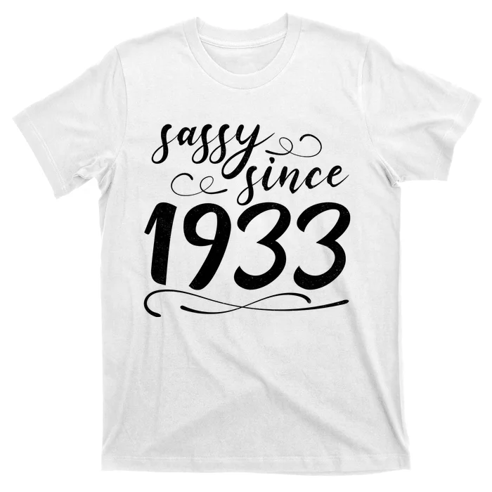 Sassy Since 1933 Birthday 90th Birthday T-Shirt