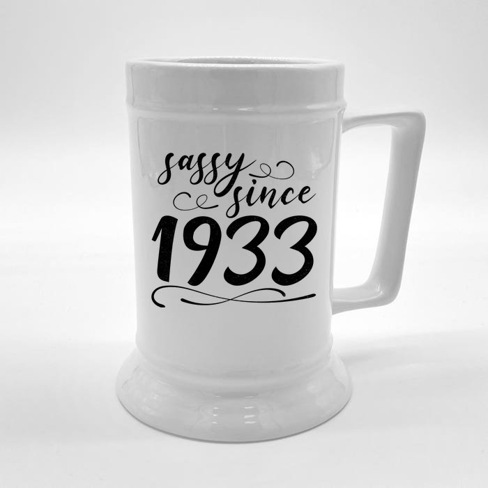 Sassy Since 1933 Birthday 90th Birthday Front & Back Beer Stein