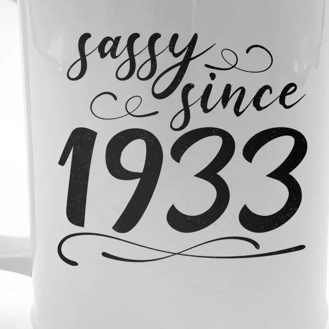 Sassy Since 1933 Birthday 90th Birthday Front & Back Beer Stein