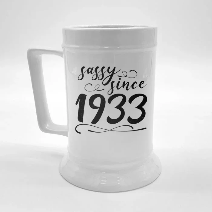 Sassy Since 1933 Birthday 90th Birthday Front & Back Beer Stein