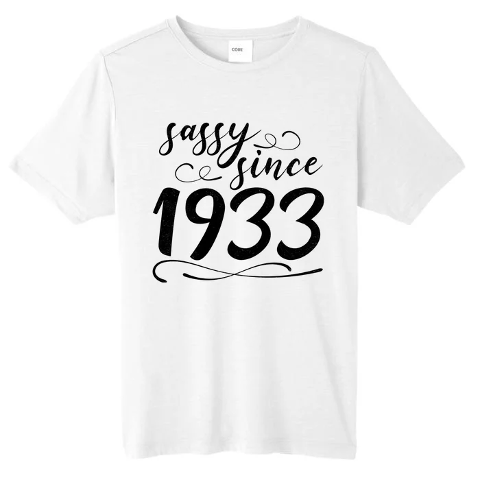 Sassy Since 1933 Birthday 90th Birthday ChromaSoft Performance T-Shirt