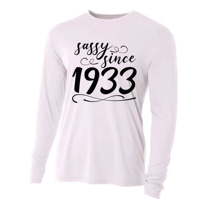 Sassy Since 1933 Birthday 90th Birthday Cooling Performance Long Sleeve Crew