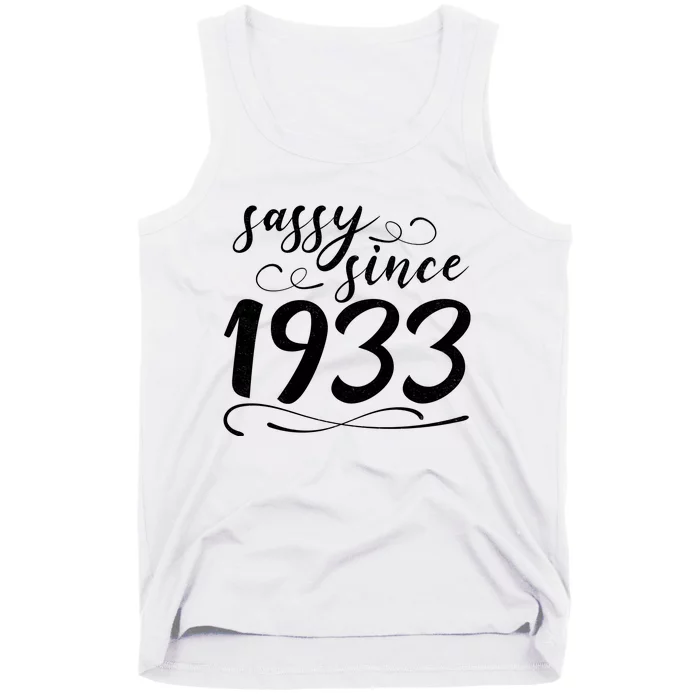 Sassy Since 1933 Birthday 90th Birthday Tank Top