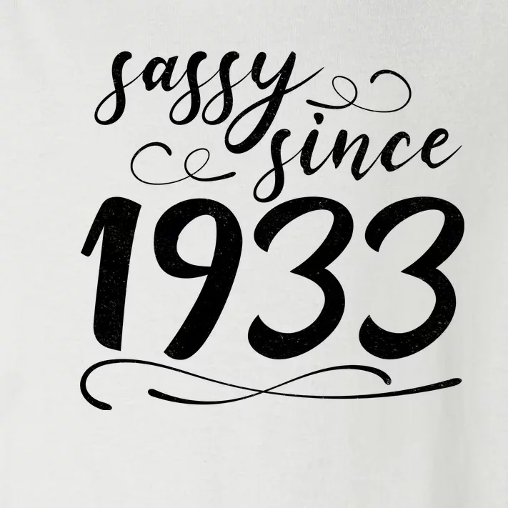 Sassy Since 1933 Birthday 90th Birthday Toddler Long Sleeve Shirt