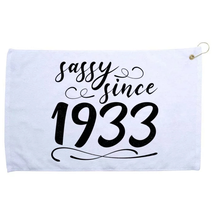 Sassy Since 1933 Birthday 90th Birthday Grommeted Golf Towel