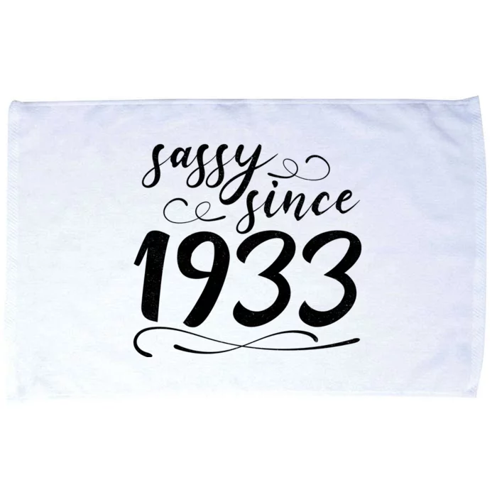 Sassy Since 1933 Birthday 90th Birthday Microfiber Hand Towel