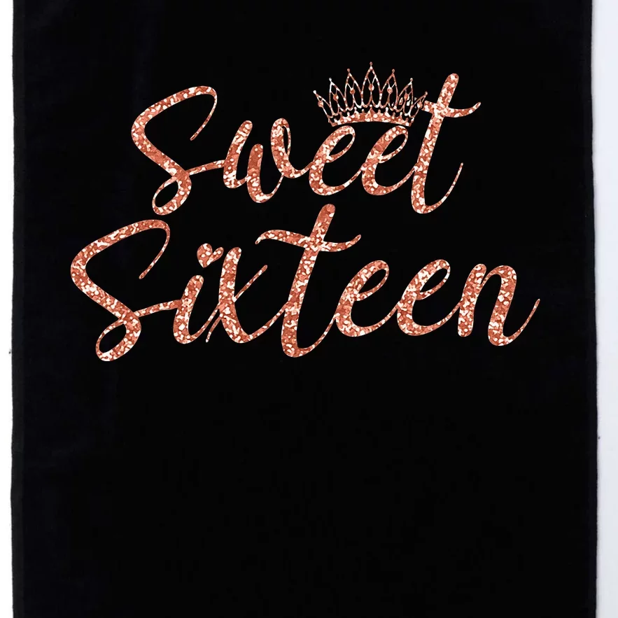 Sweet Sixn 16th Birthday Girl 16 Years Old For Girl Platinum Collection Golf Towel