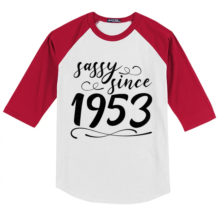 Sassy Since 1953 Birthday 70th Birthday Kids Colorblock Raglan Jersey