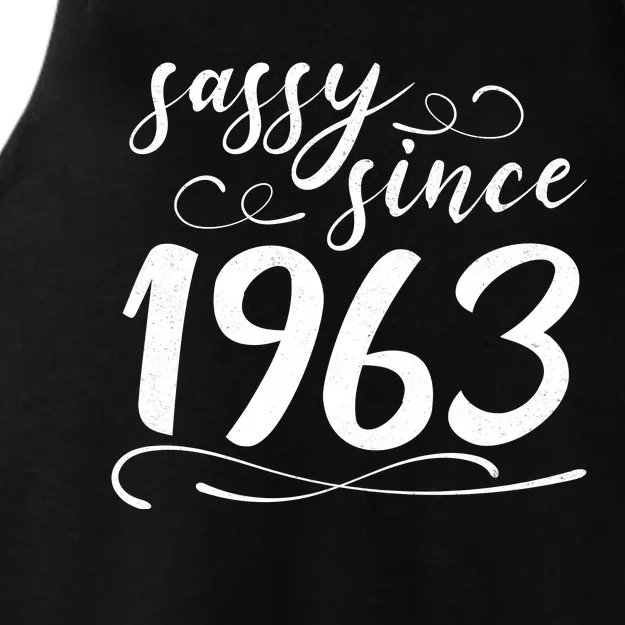 Sassy Since 1963 Birthday 60th Birthday Ladies Tri-Blend Wicking Tank