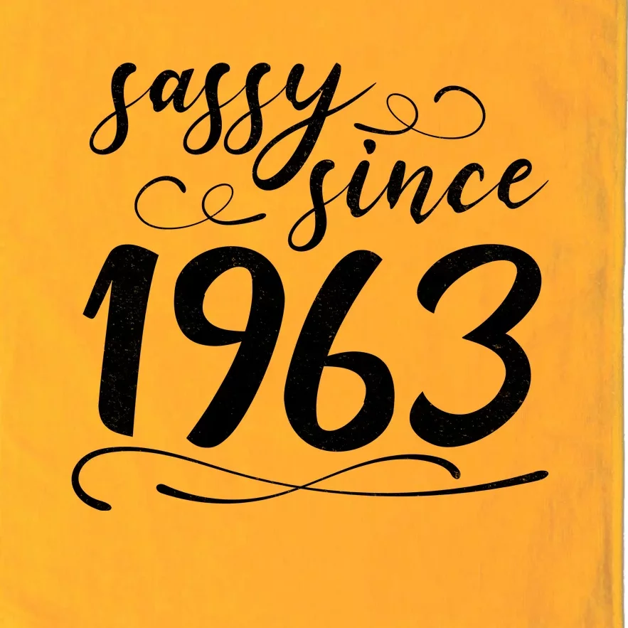 Sassy Since 1963 Birthday 60th Birthday Platinum Collection Golf Towel